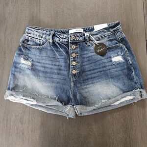 KanCan XL Jean Shorts Relaxed Distressed Inseam 3" Pockets 100% Cotton New NWT